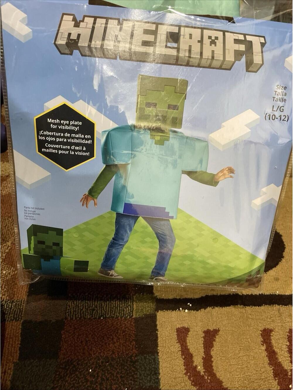 Disguise Minecraft Costume ZOMBIE Size Large (10-12) Rare